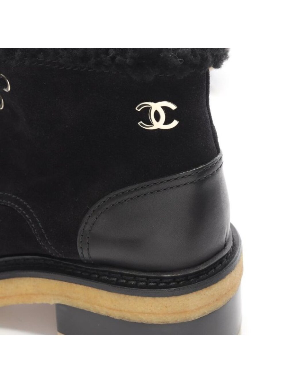 Chanel Boots CC Logo Suede Leather - Picture 10 of 10